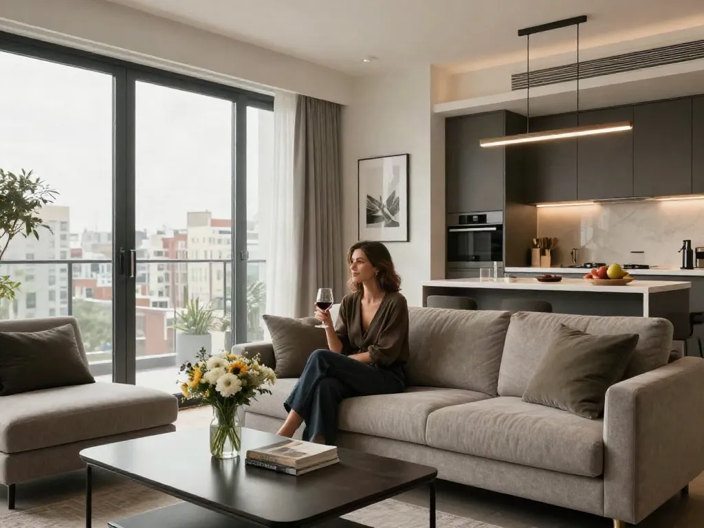 Comfortable and luxurious discreet apartment in the central area, perfect for upscale relaxation.